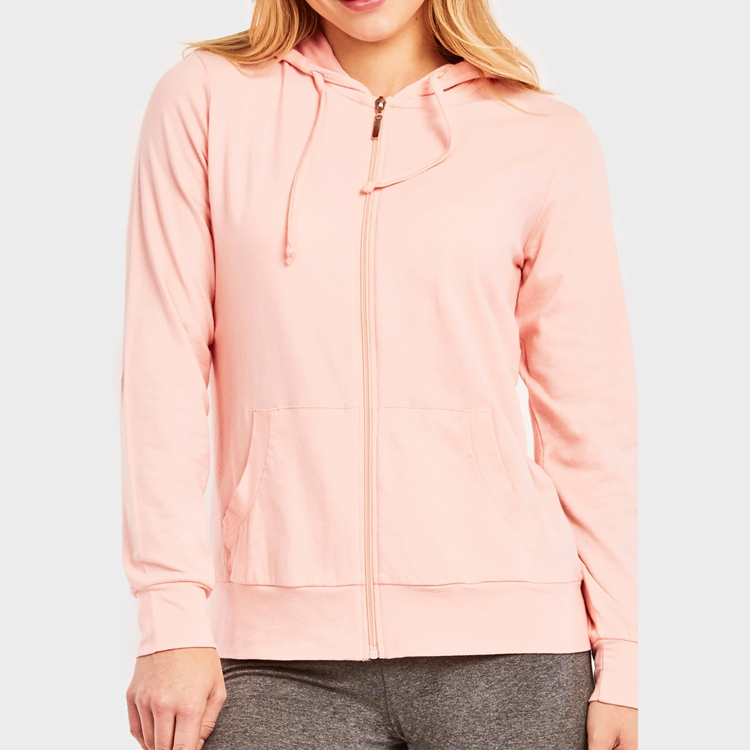 Sofra Ladies Thin Zip-up Hoodie Jacket