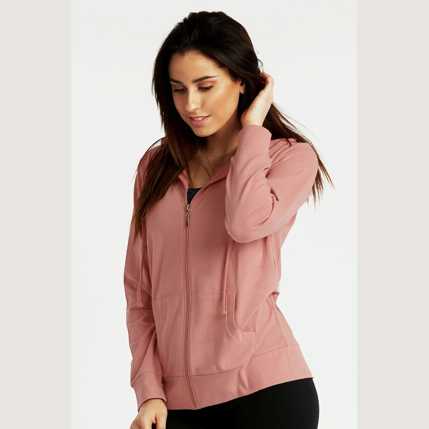 Sofra Ladies Thin Zip-up Hoodie Jacket