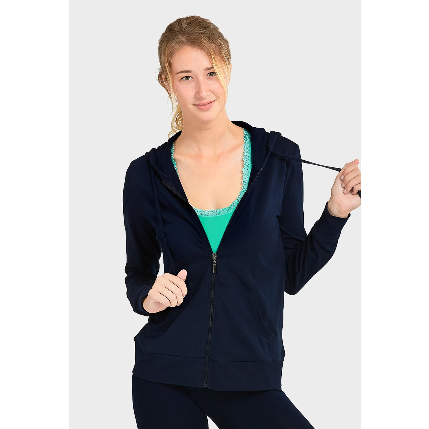 Sofra Ladies Thin Zip-up Hoodie Jacket