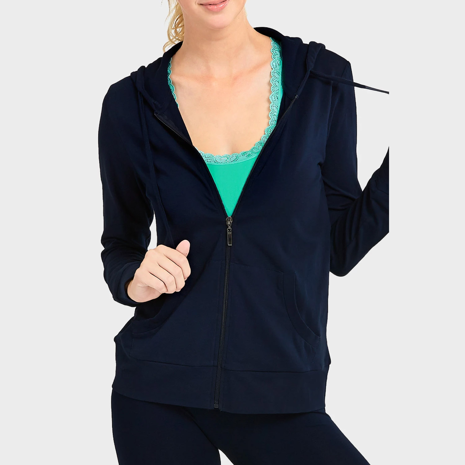 Sofra Ladies Thin Zip-up Hoodie Jacket