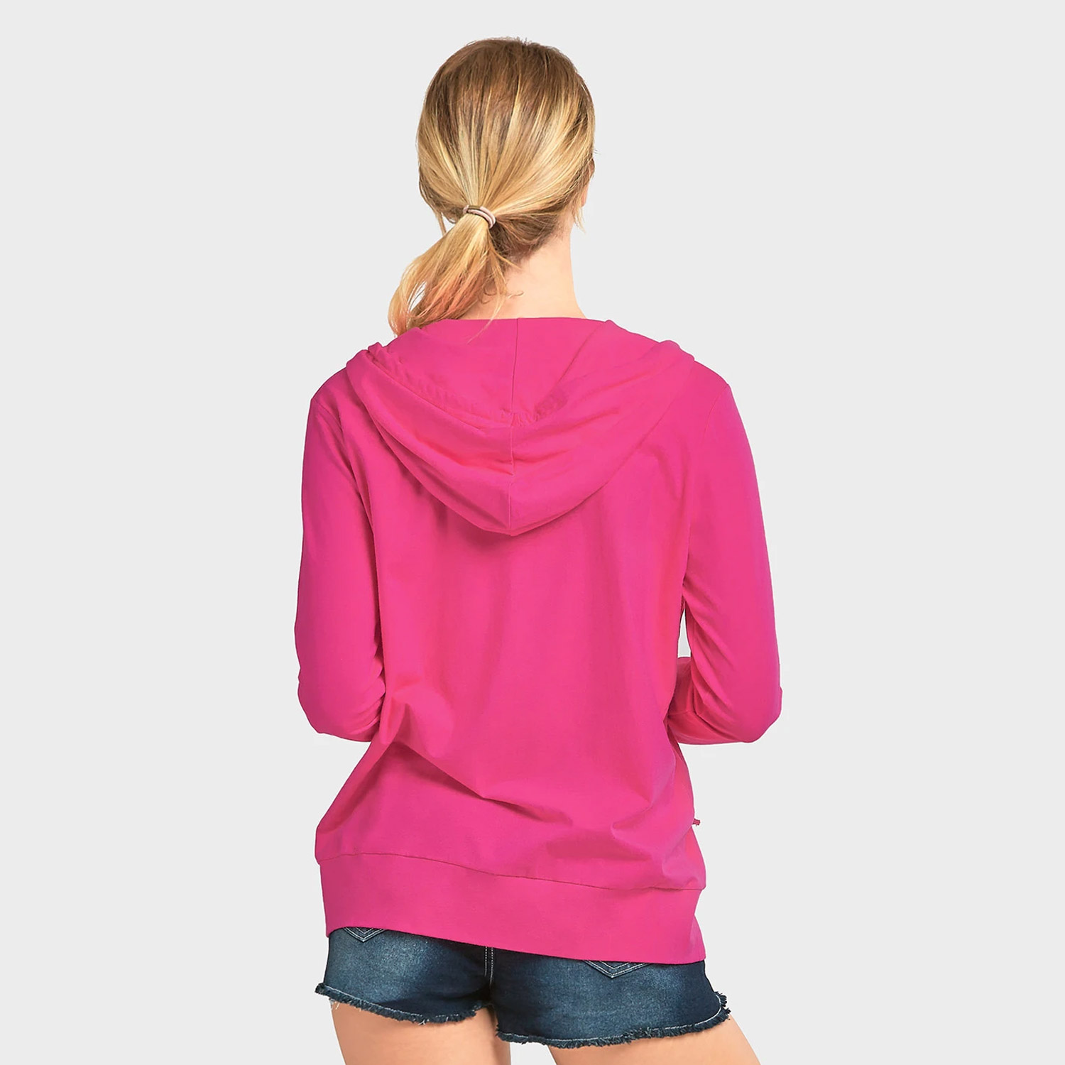 Sofra Ladies Thin Zip-up Hoodie Jacket