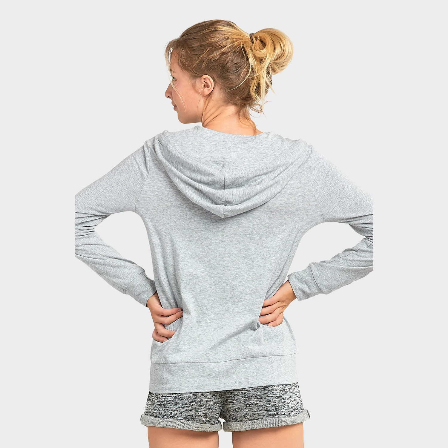 Sofra Ladies Thin Zip-up Hoodie Jacket