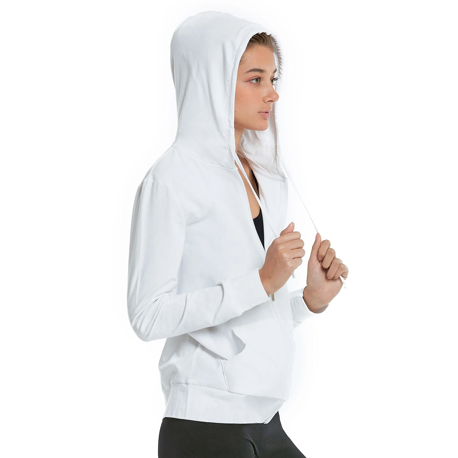 Cottonbell Ladies Thin Zip-up Hoodie Jacket