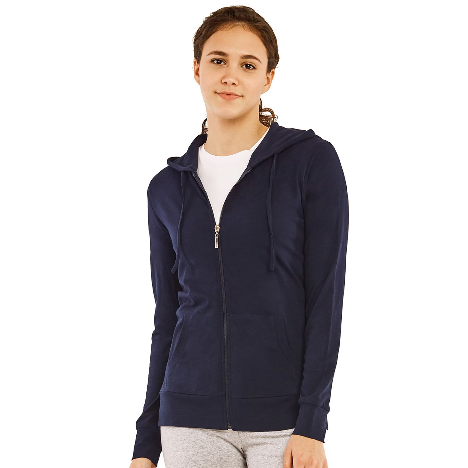 Cottonbell Ladies Thin Zip-up Hoodie Jacket