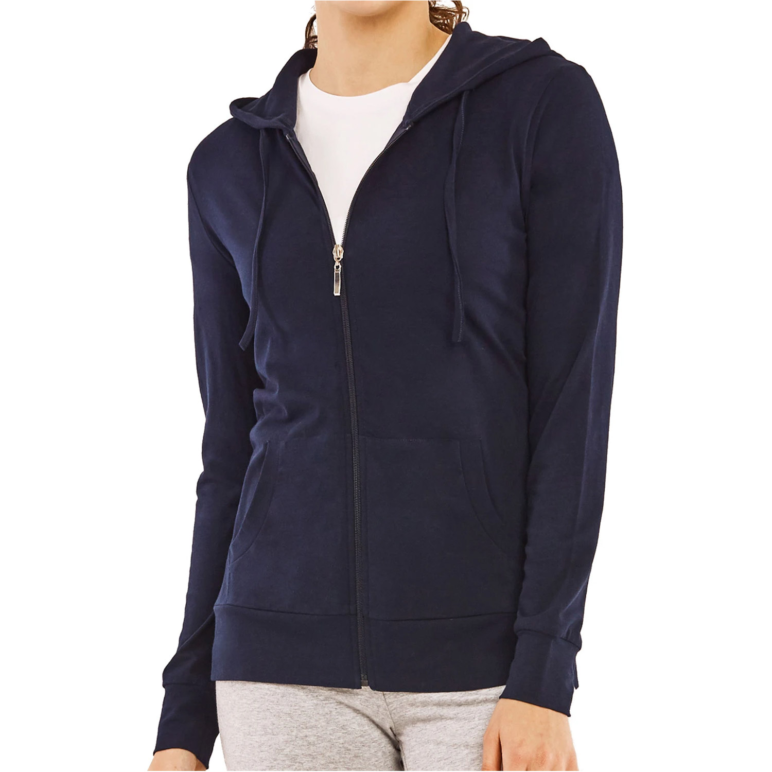 Cottonbell Ladies Thin Zip-up Hoodie Jacket