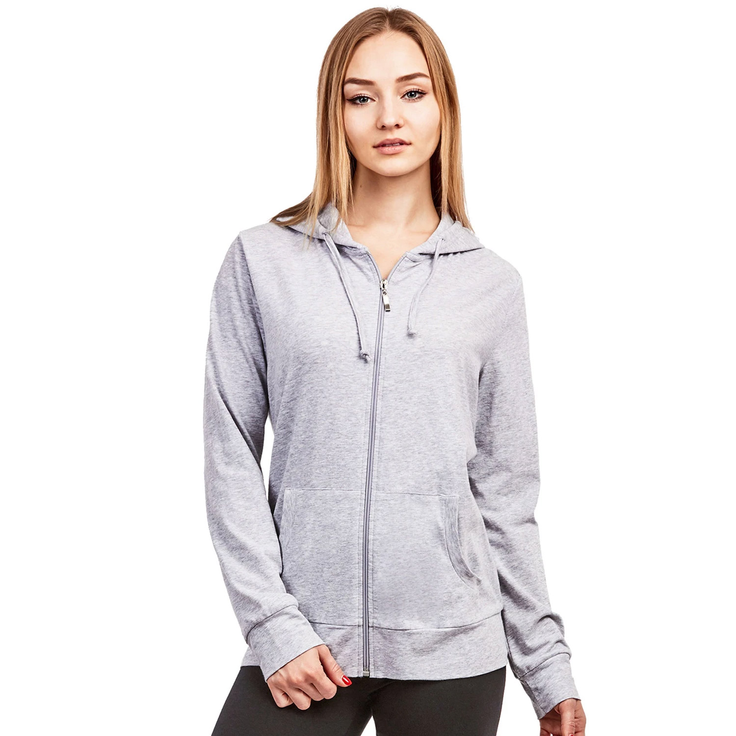 Cottonbell Ladies Thin Zip-up Hoodie Jacket