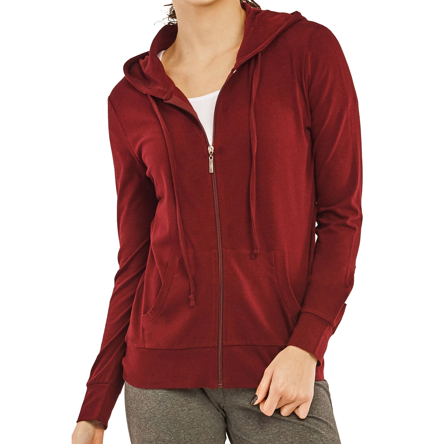 Cottonbell Ladies Thin Zip-up Hoodie Jacket