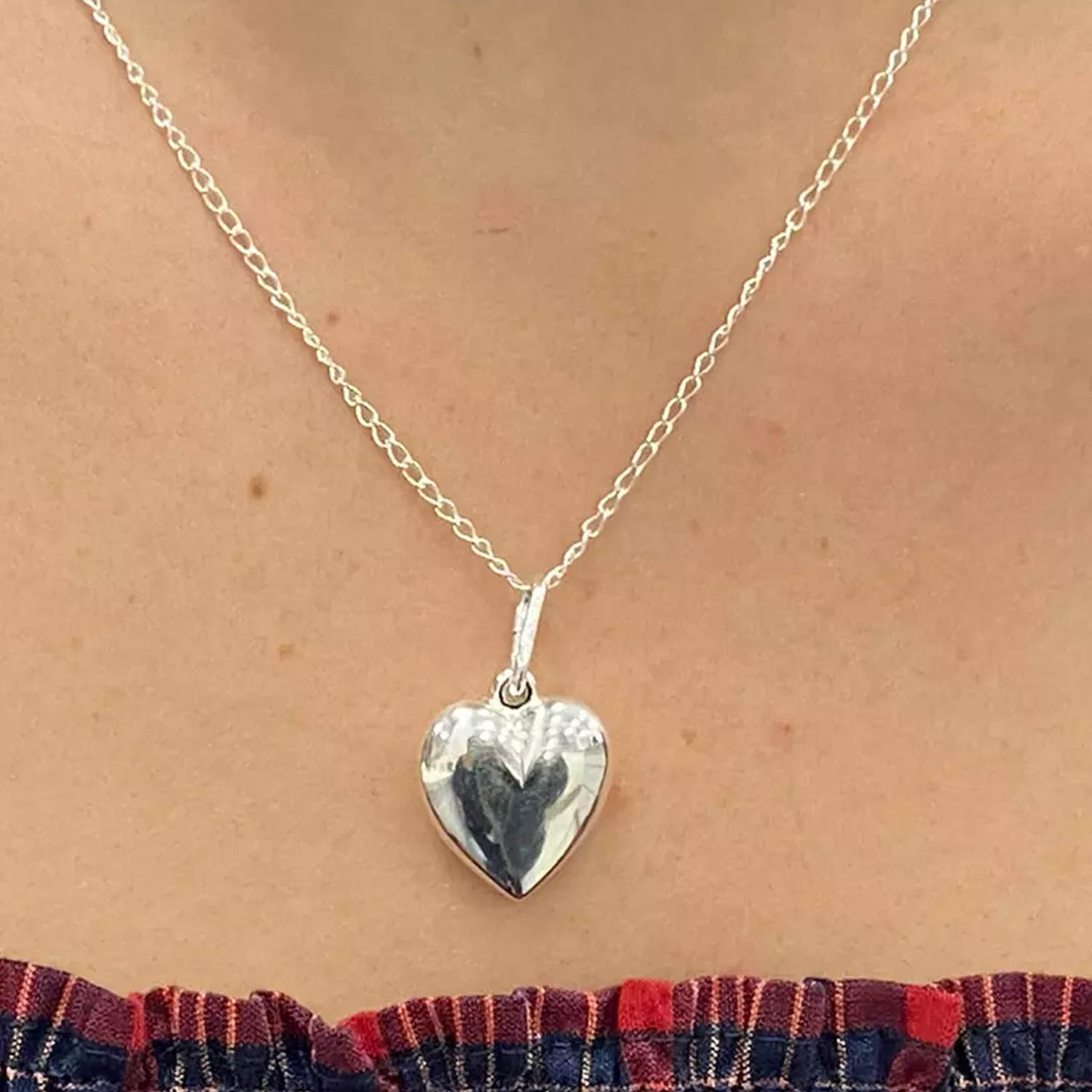 Sterling Silver Heart Pendant Necklace