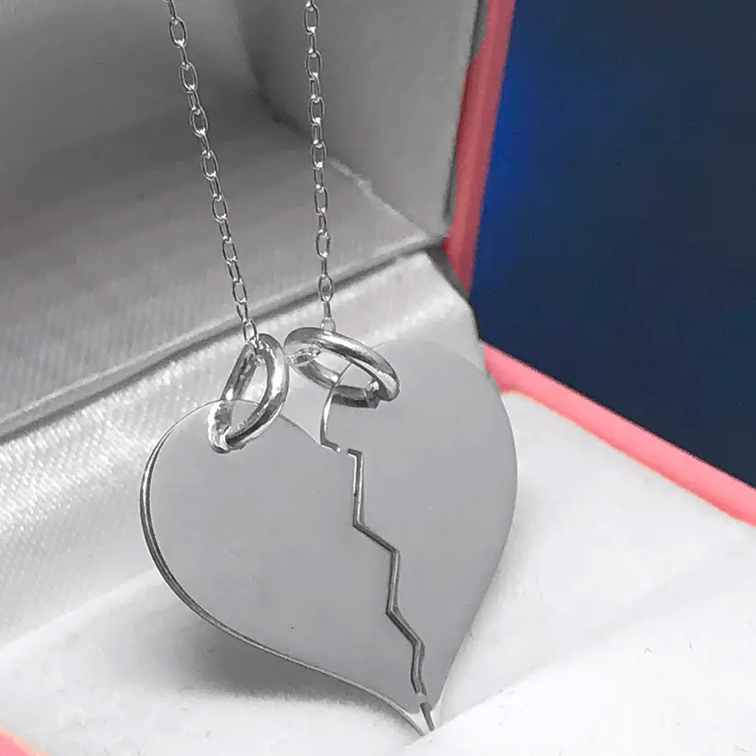 2-Piece Heart Sterling Silver Necklace