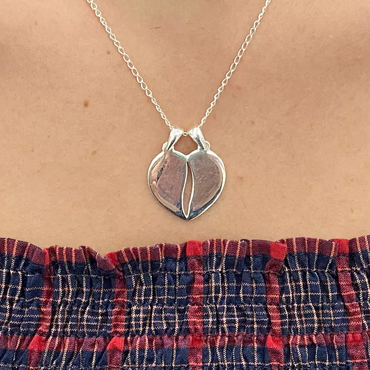 2-Piece Heart Sterling Silver Necklace