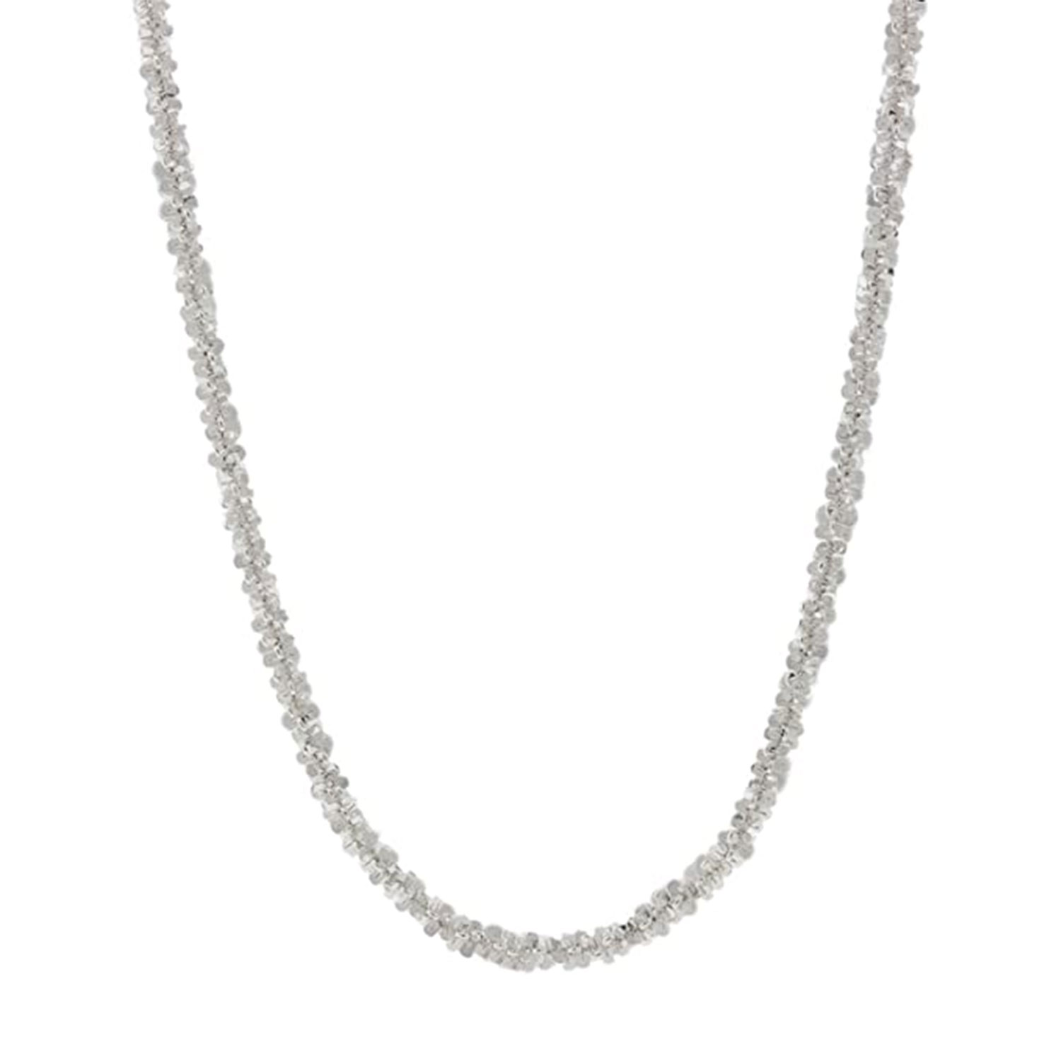 Sterling Silver 2MM Twisted ROC Chain Necklace