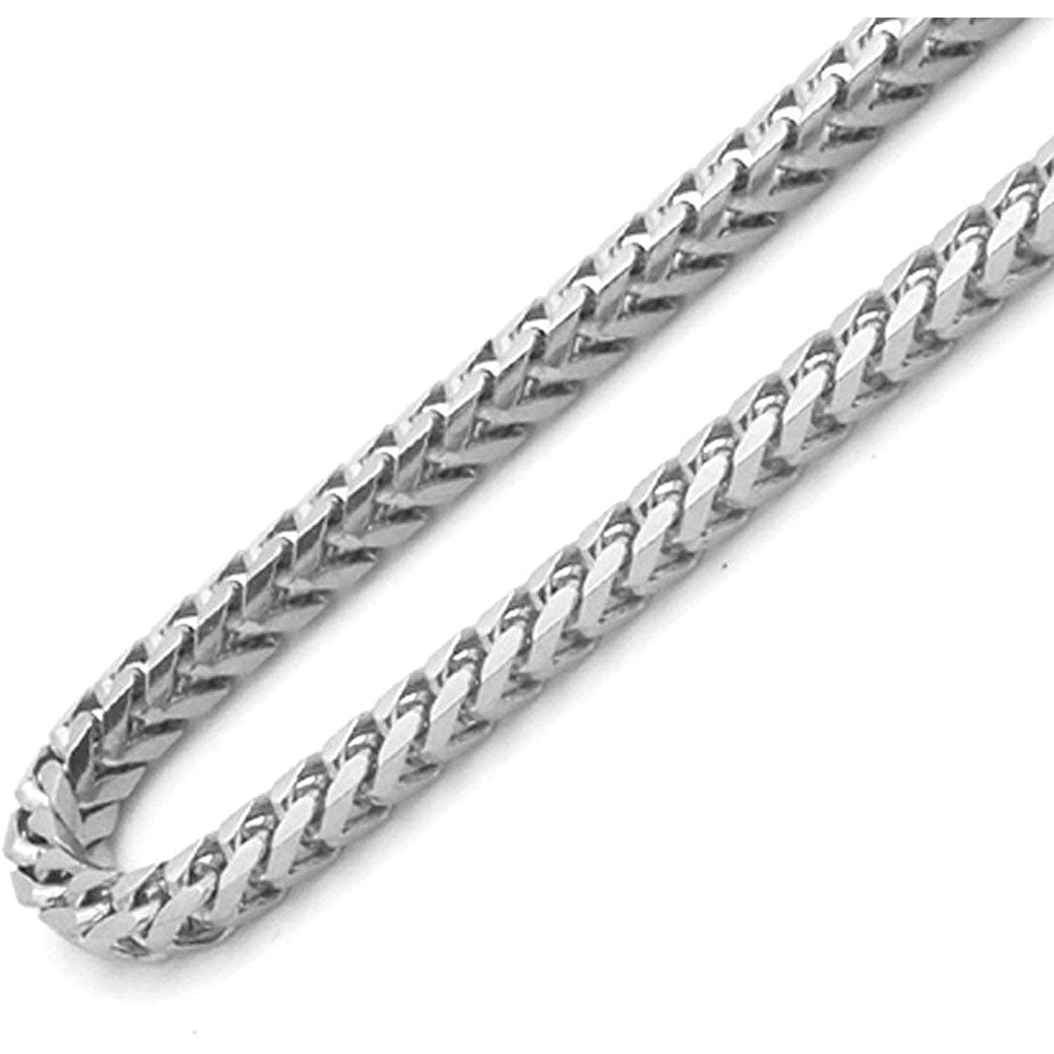 Sterling Silver Italian 2.5mm Franco Square Box Link Chain