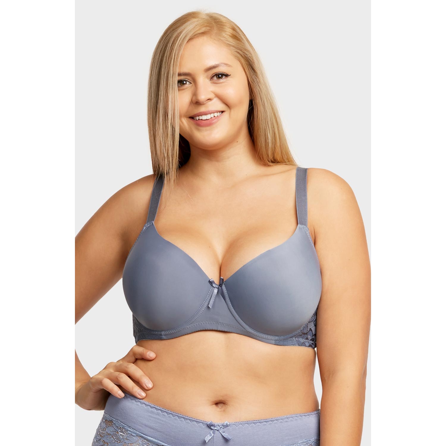 6 Pack Mamia Ladies Full Cup Plain Lace Bra