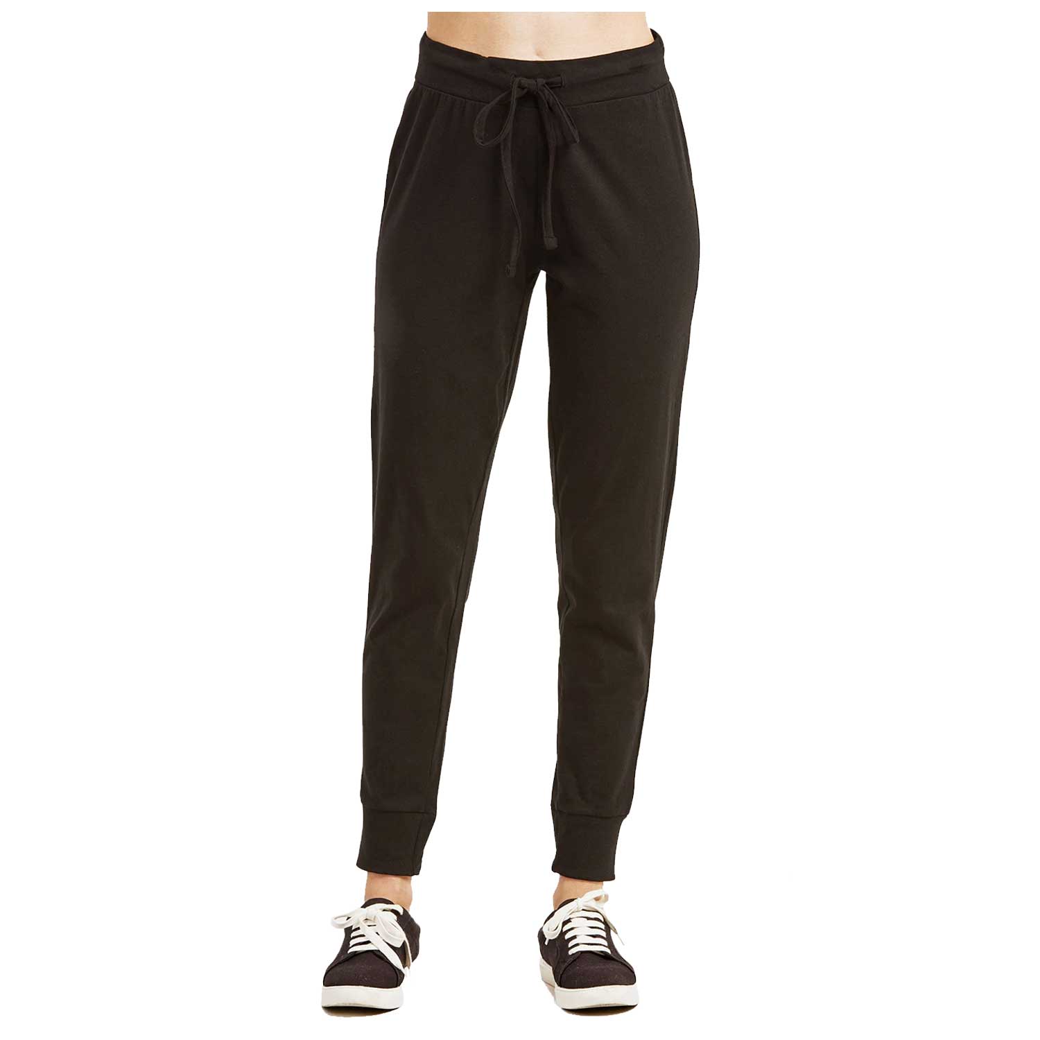 Ladies Cotton Lightweight Jogger Pants With Pockets