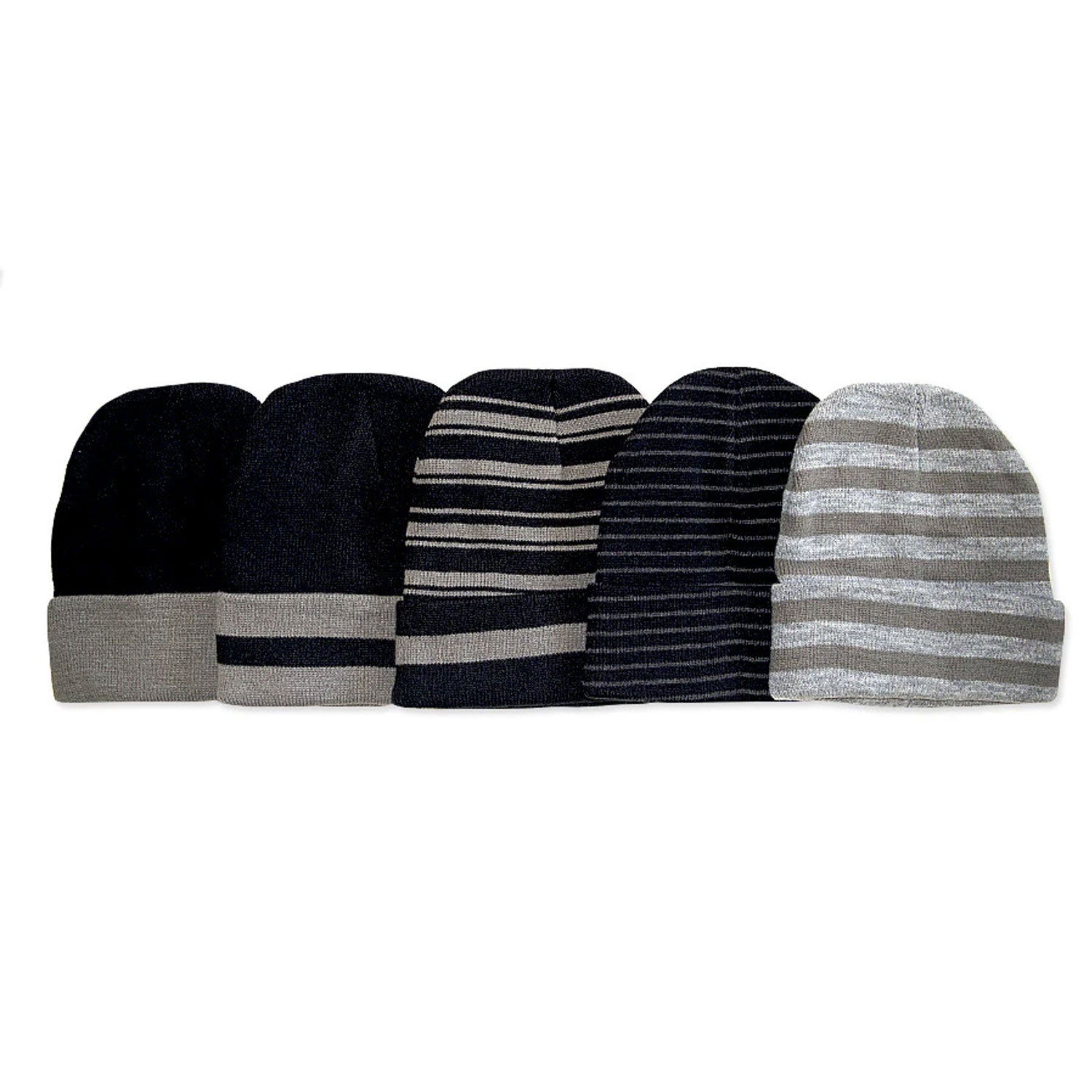  Men's Acrylic Beanie 5 Pieces