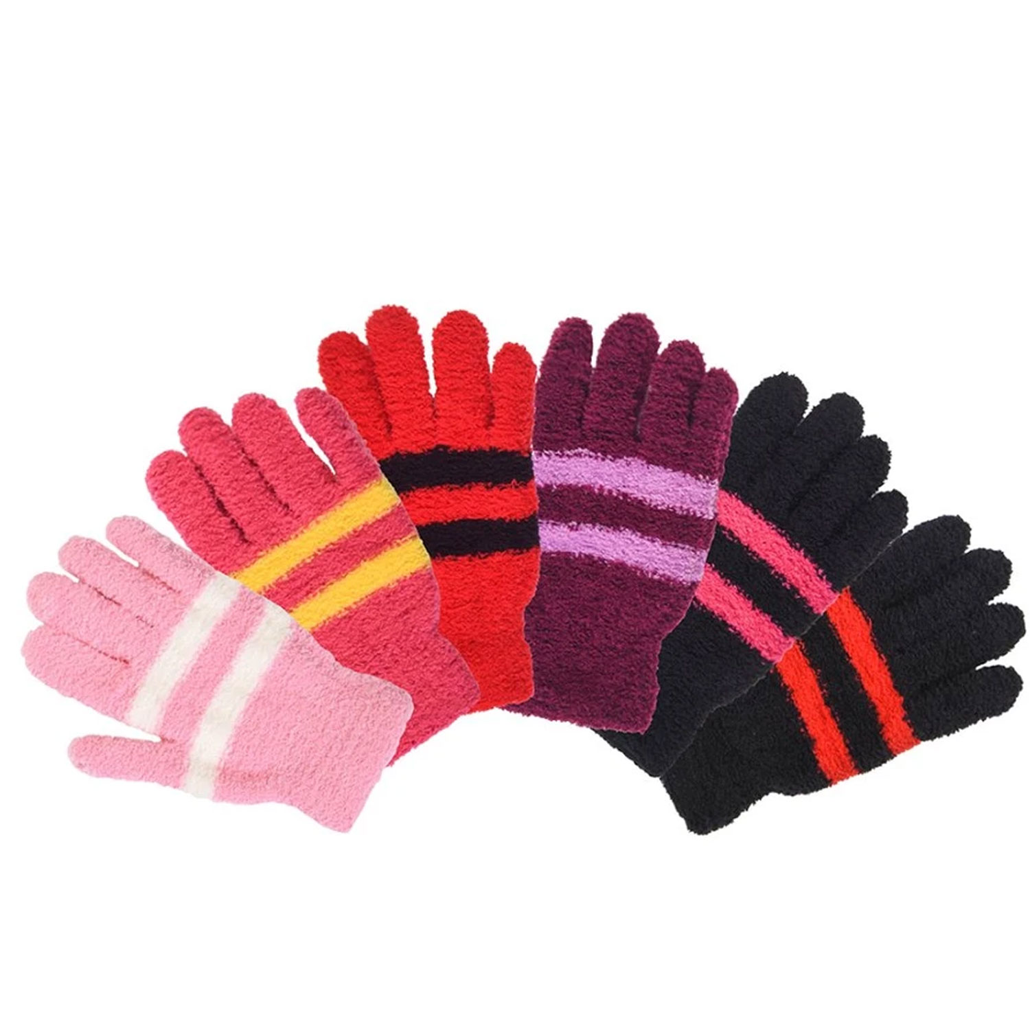  Ladies Plush Magic Gloves 6 Pairs