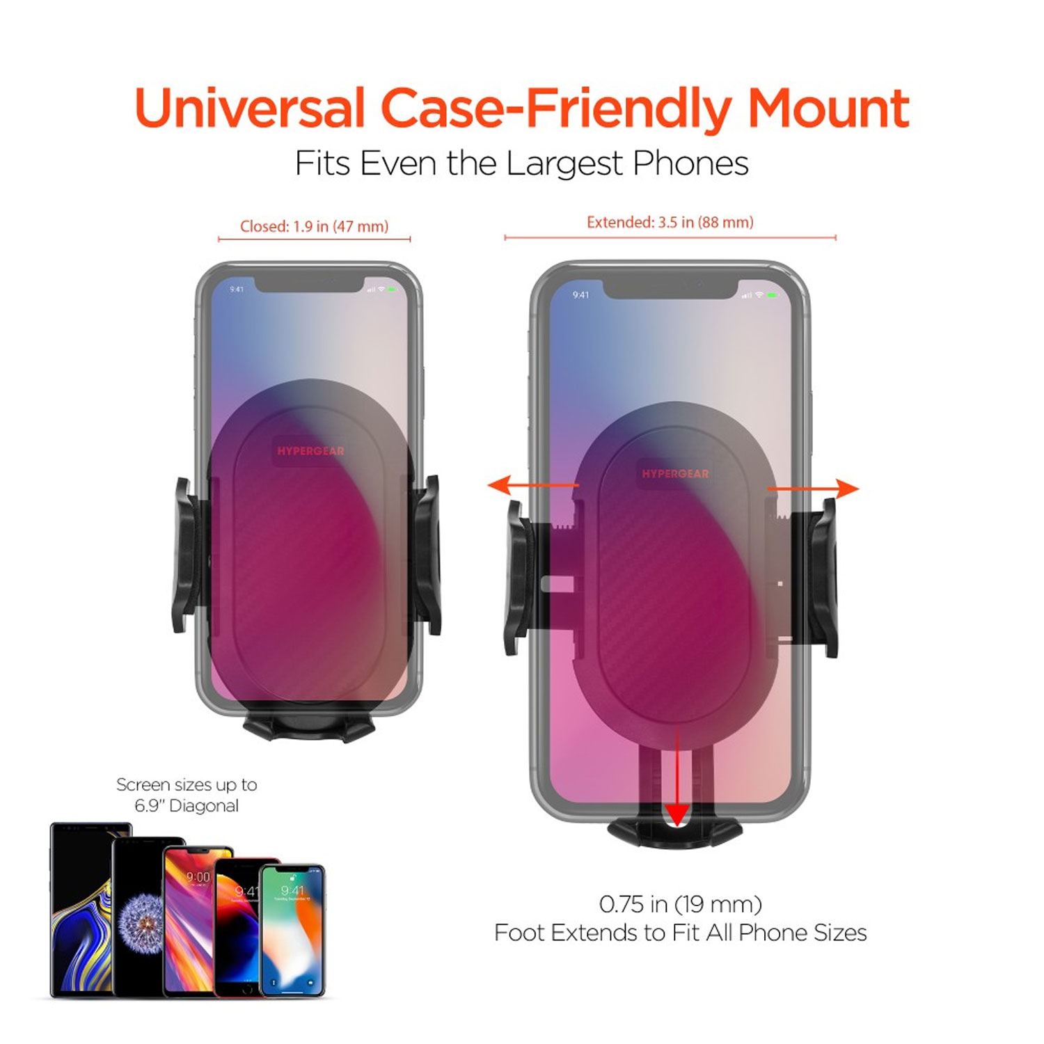 HyperGear 3-in-1 Phone Mount Kit 