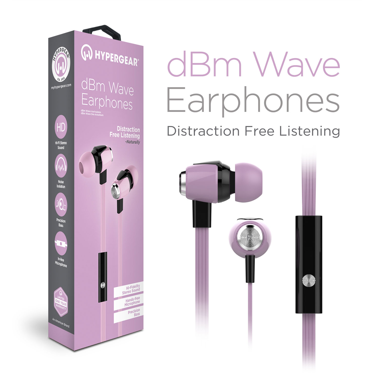 HyperGear dBm Wave Earphones w/Mic 3.5mm 