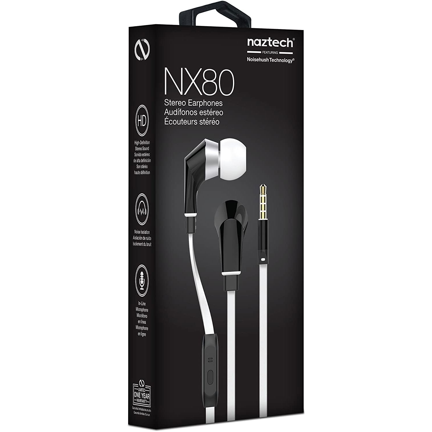 Naztech NX80 Stereo Earphones with Mic 3.5mm