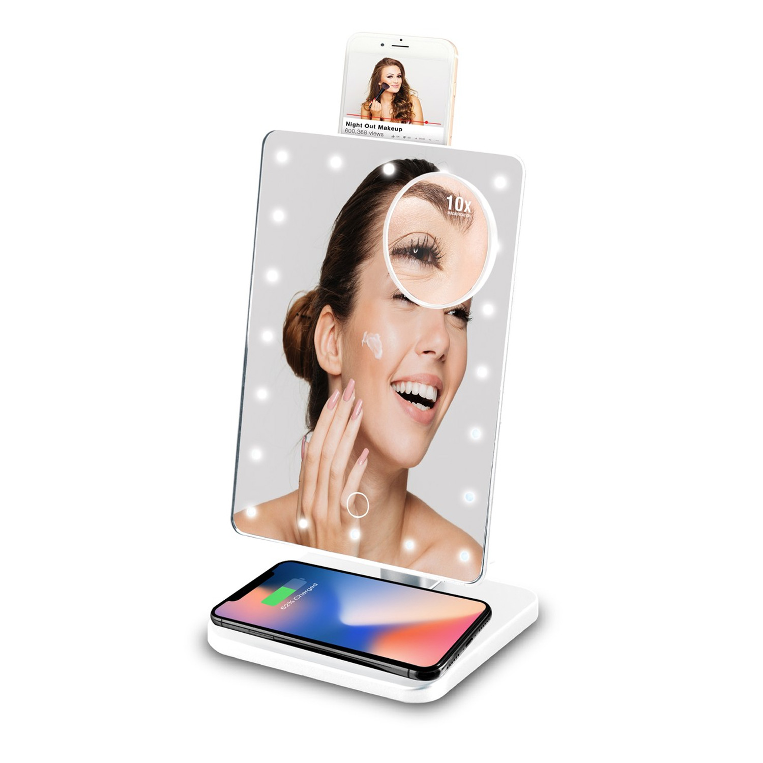 Vivitar Mirror 10X Magnification W/ Bluetooth Speakers And Wireless Charging