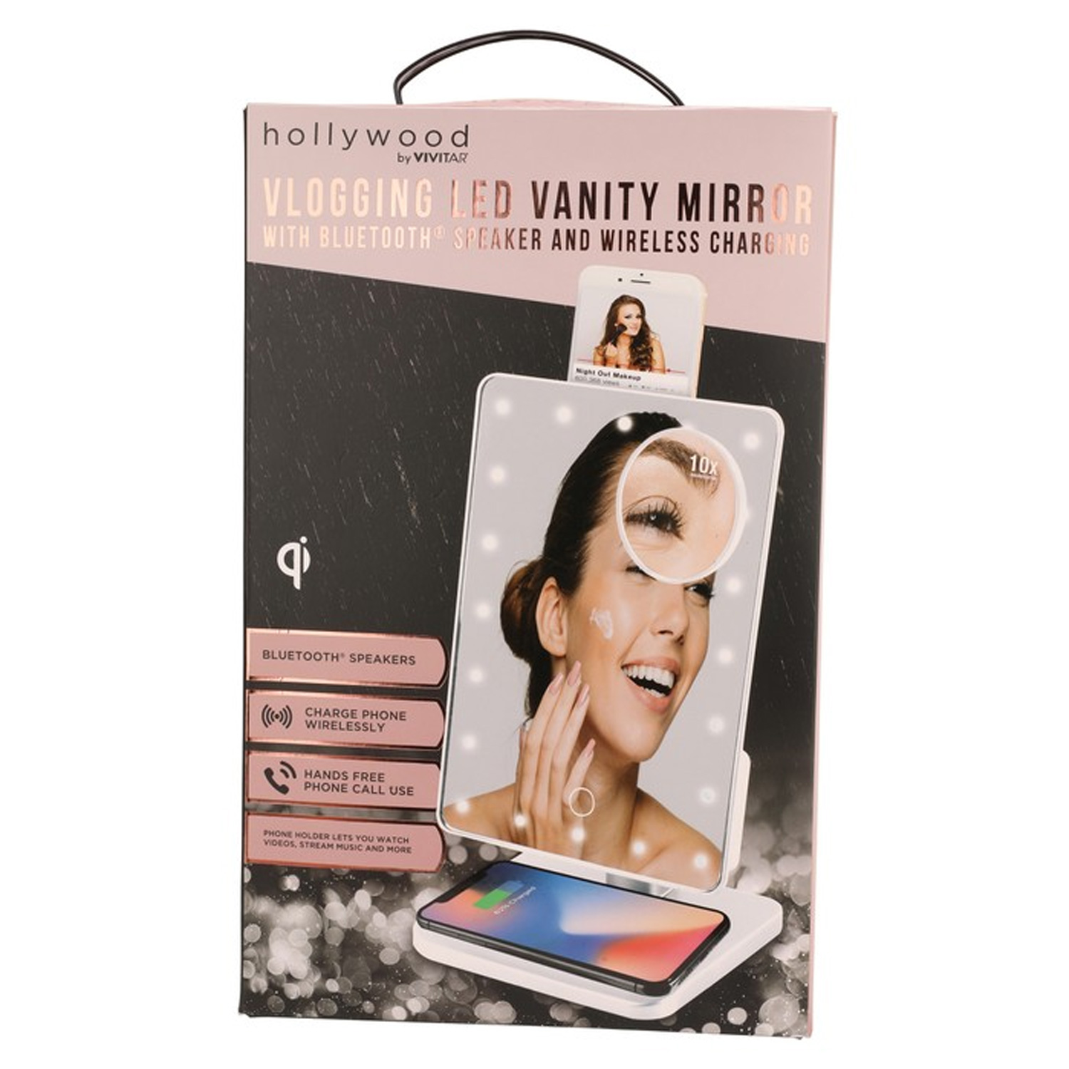Vivitar Mirror 10X Magnification W/ Bluetooth Speakers And Wireless Charging