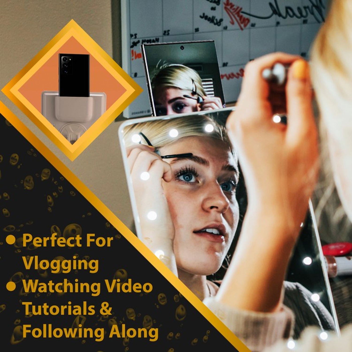 Vivitar Mirror 10X Magnification W/ Bluetooth Speakers And Wireless Charging