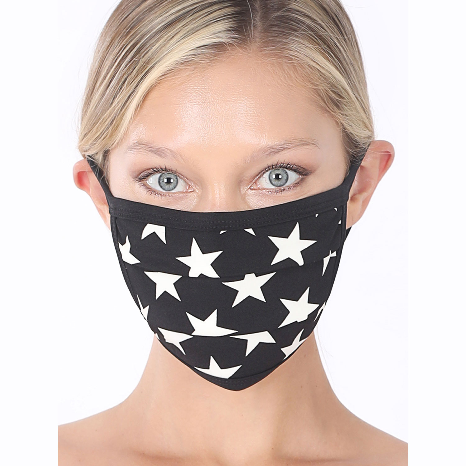 12 Pack Star Print Washable Poly And Cotton Mask