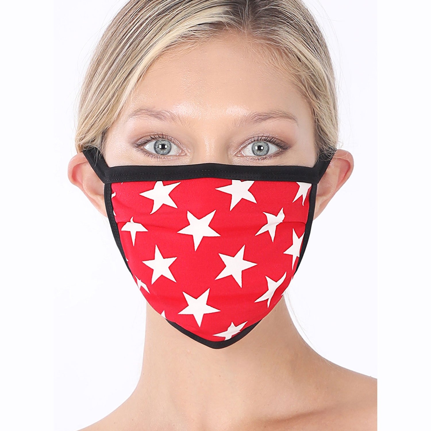 12 Pack Star Print Washable Poly And Cotton Mask