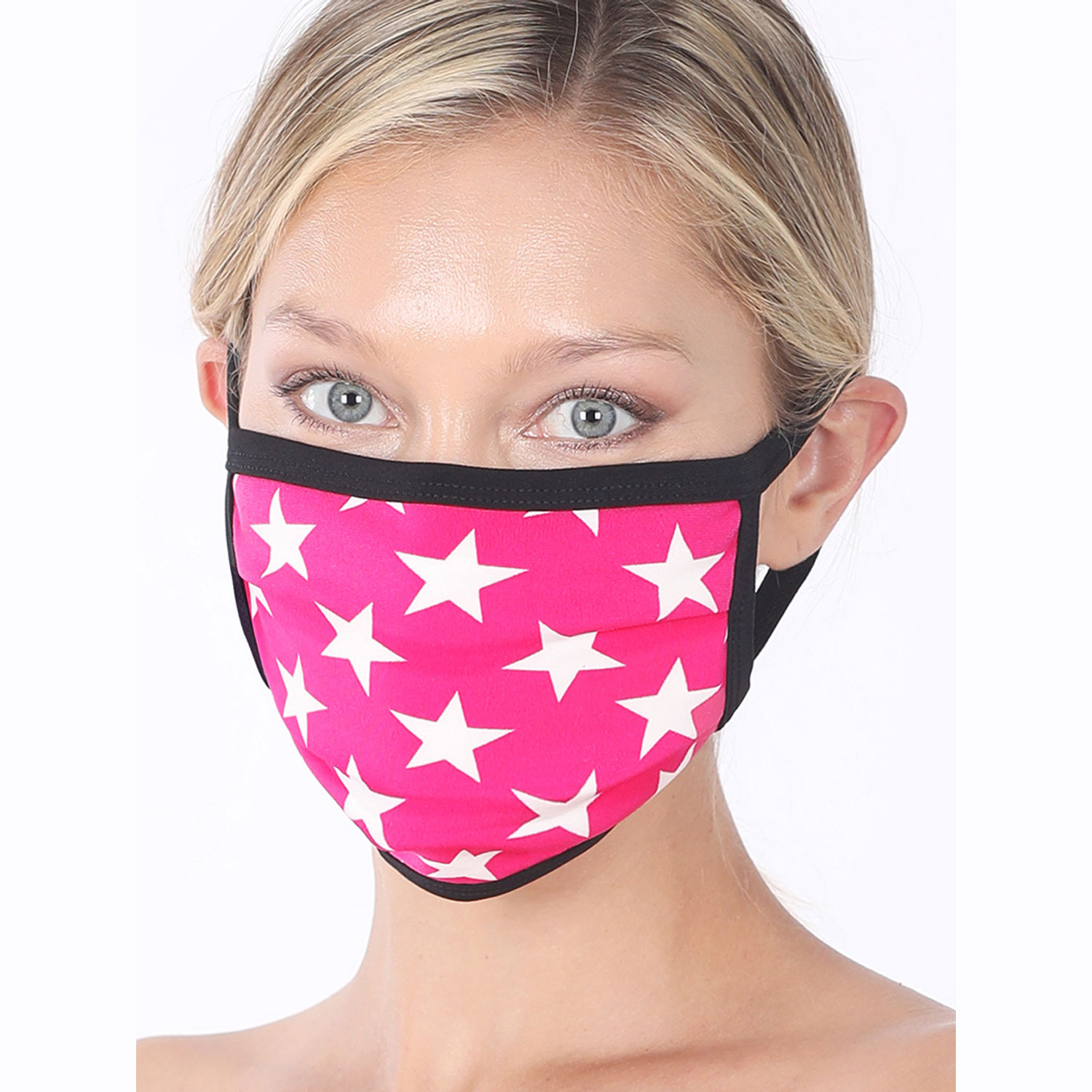 12 Pack Star Print Washable Poly And Cotton Mask