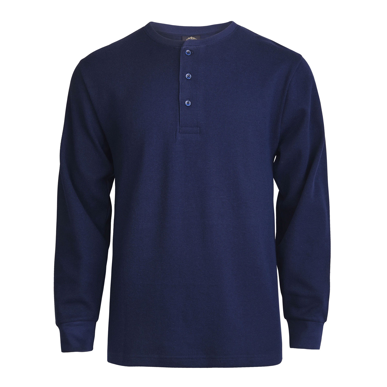 Men's Waffle Knit Thermal Henley Shirt