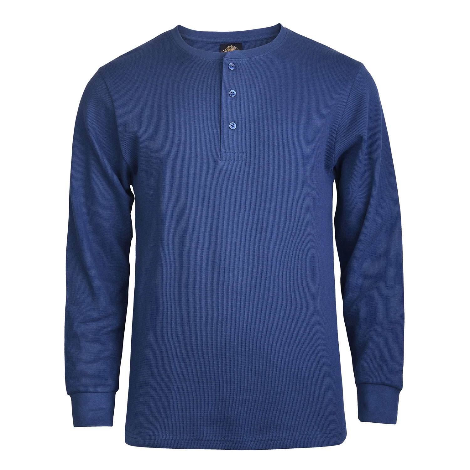 Men's Waffle Knit Thermal Henley Shirt