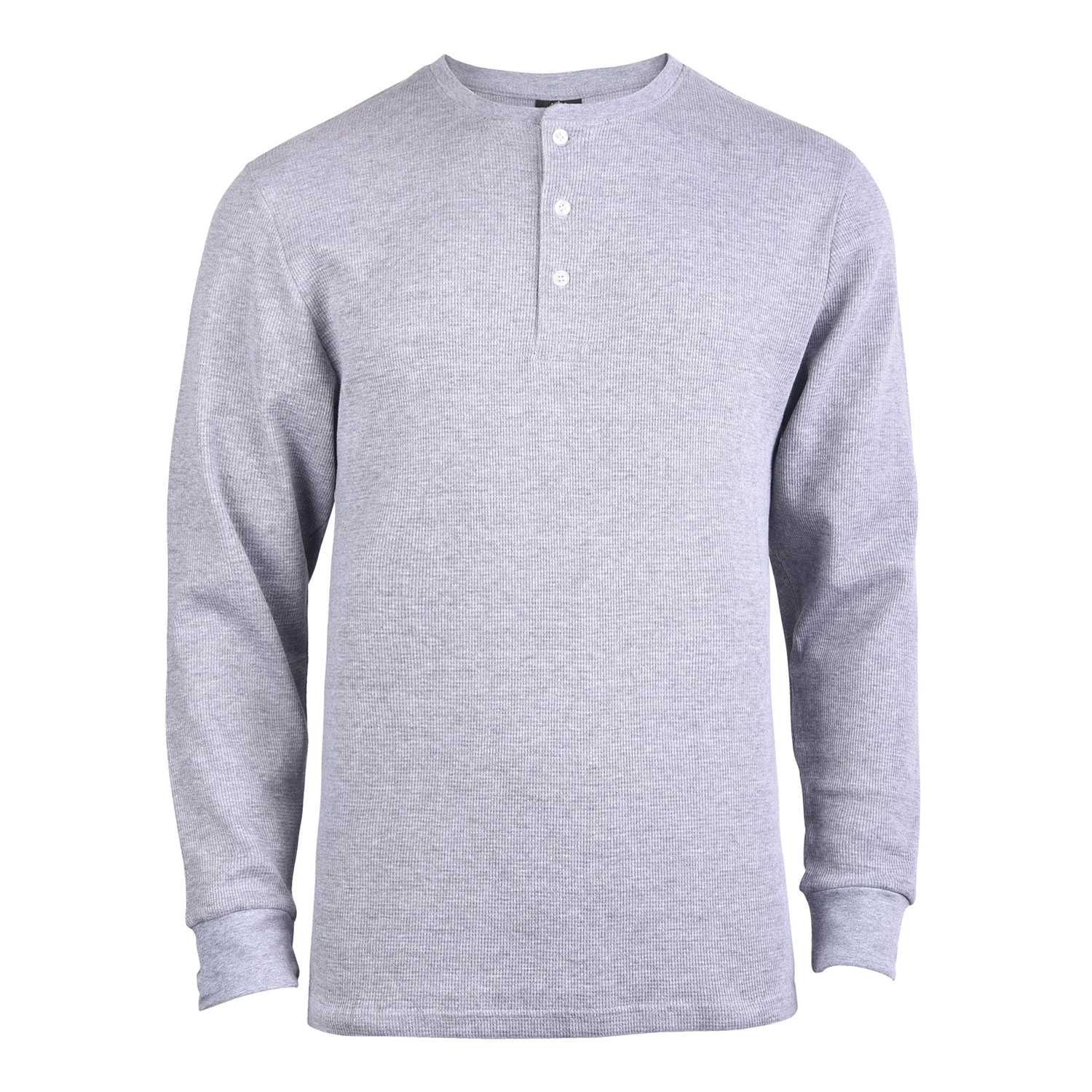 Men's Waffle Knit Thermal Henley Shirt