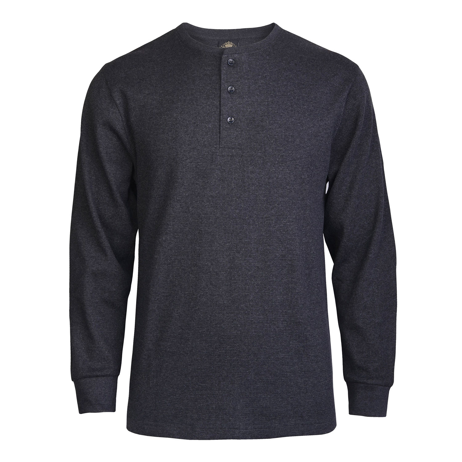 Men's Waffle Knit Thermal Henley Shirt