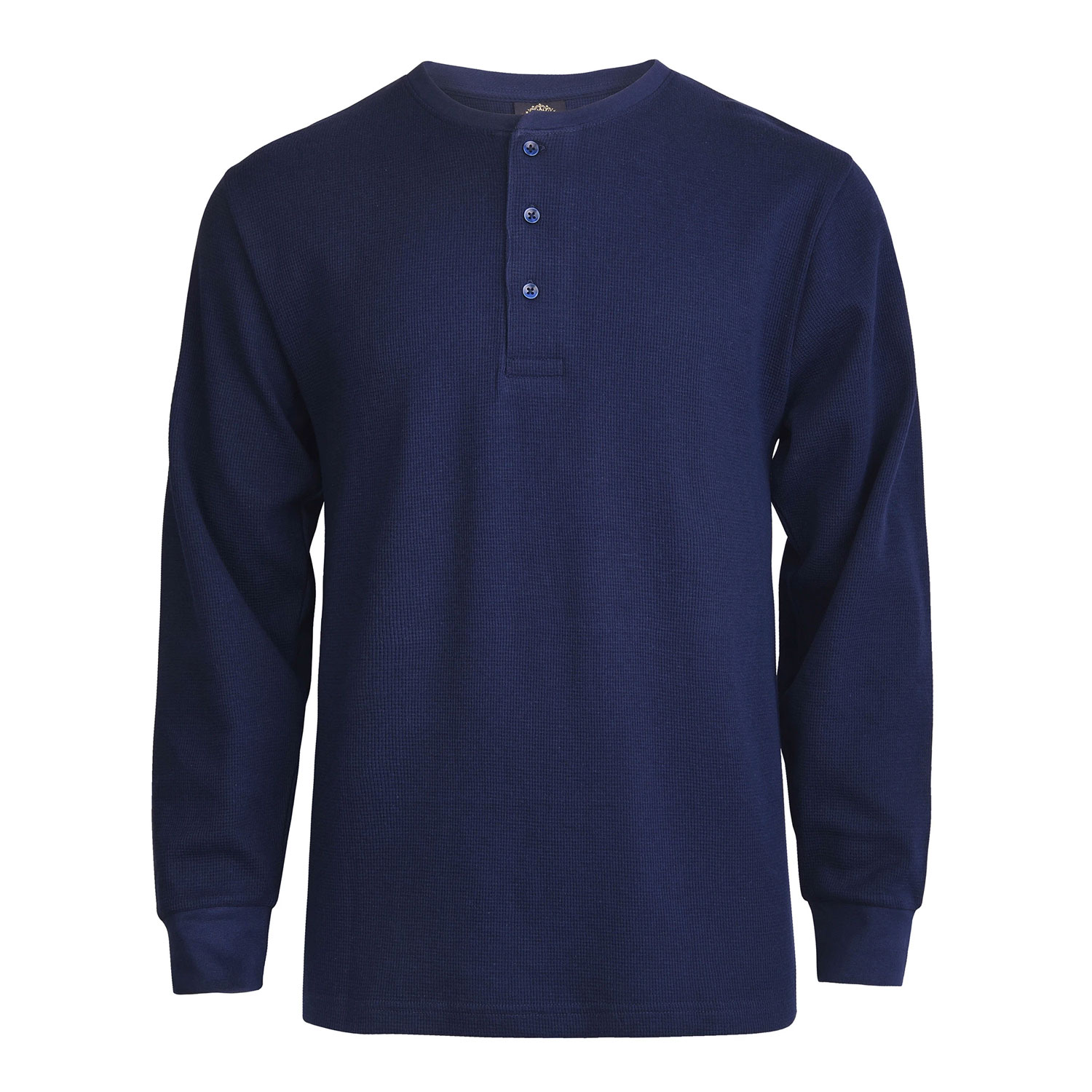 Buy One Get One Free Men's Waffle Knit Thermal Henley Shirt