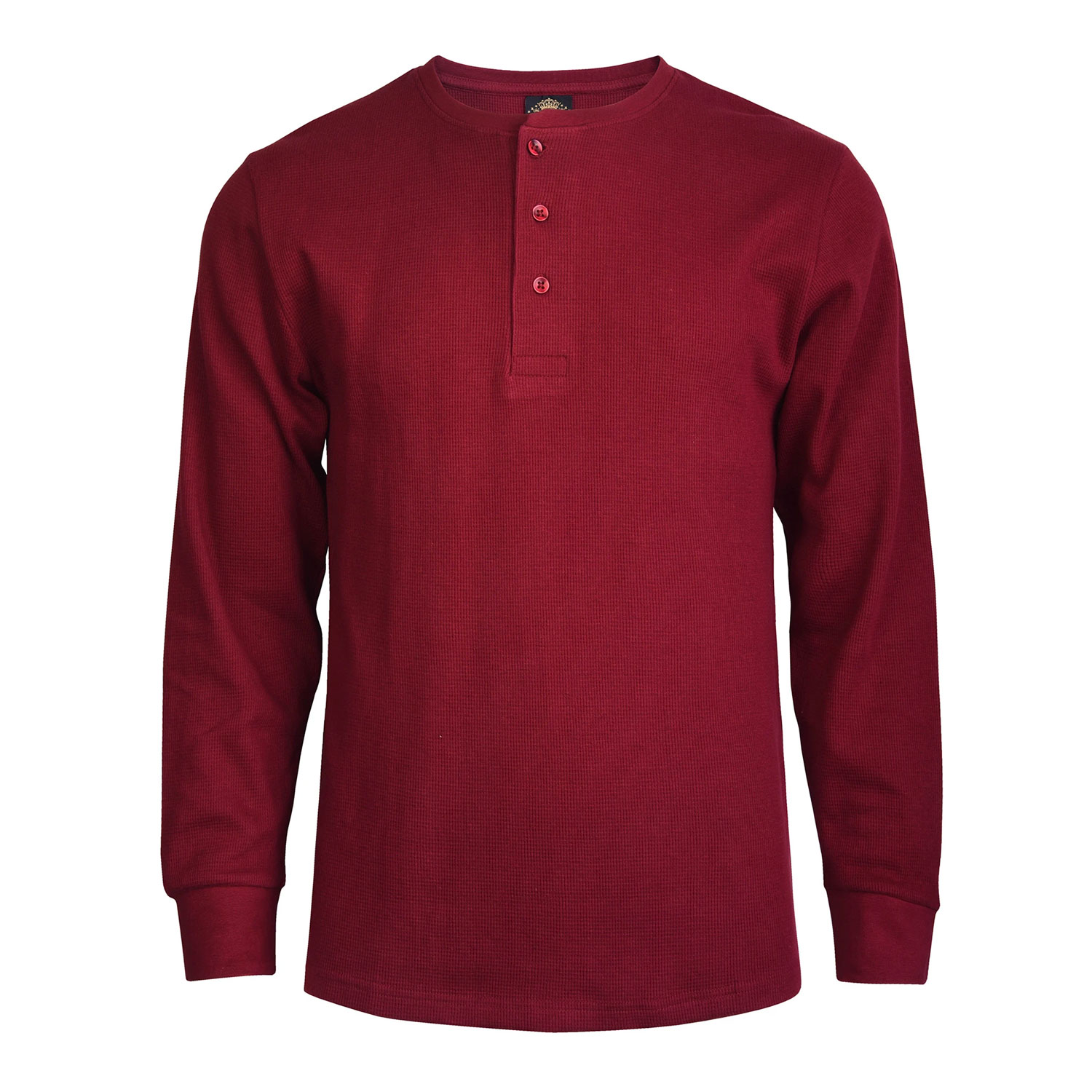 Buy One Get One Free Men's Waffle Knit Thermal Henley Shirt