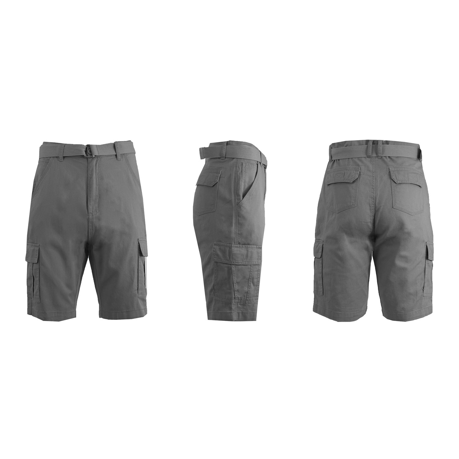 Men's Cotton Chino Shorts with Belt Sizes 30-42