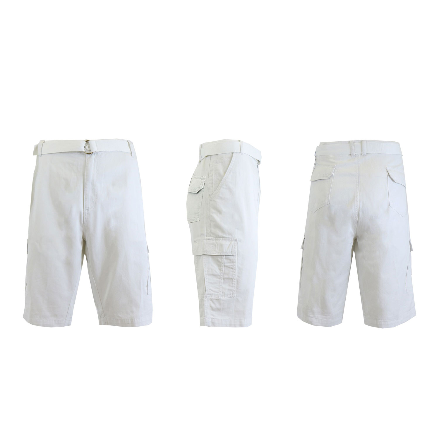 Men's Cotton Chino Shorts with Belt Sizes 30-42