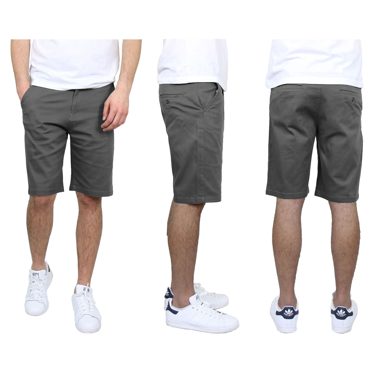 Men's 5 Pocket Flat Front Slim Fit Stretch Chino Shorts