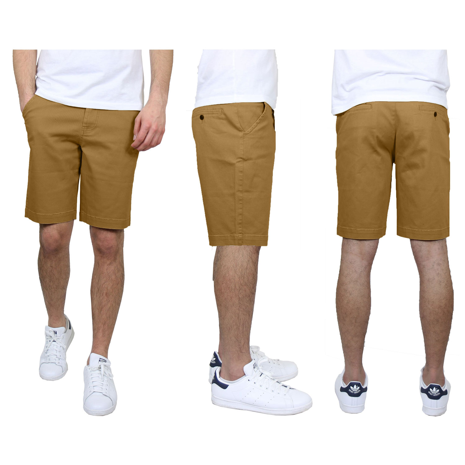 Men's 5 Pocket Flat Front Slim Fit Stretch Chino Shorts