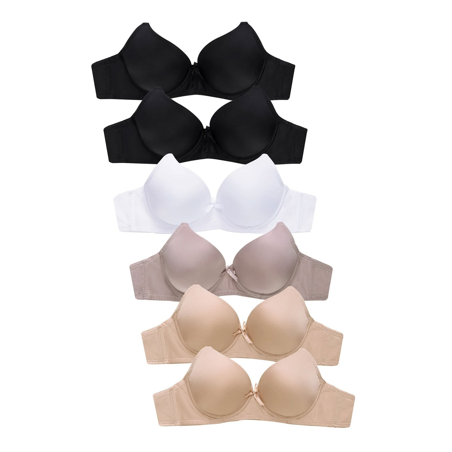  Sofra Ladies Full Cup Plain Bra OLD - 6 Pack