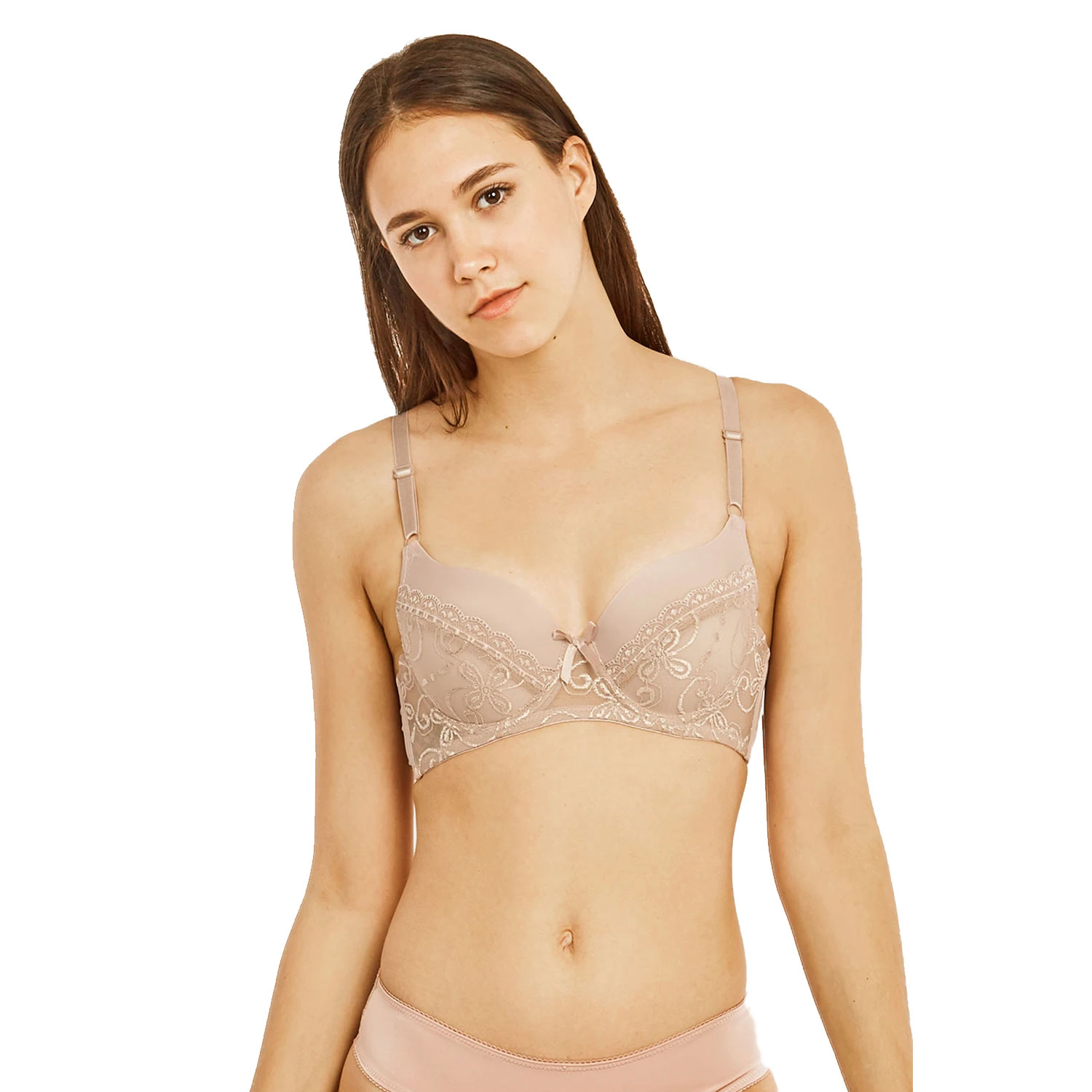  6 Pack Sofra Ladies Full Cup Plain Lace Bra