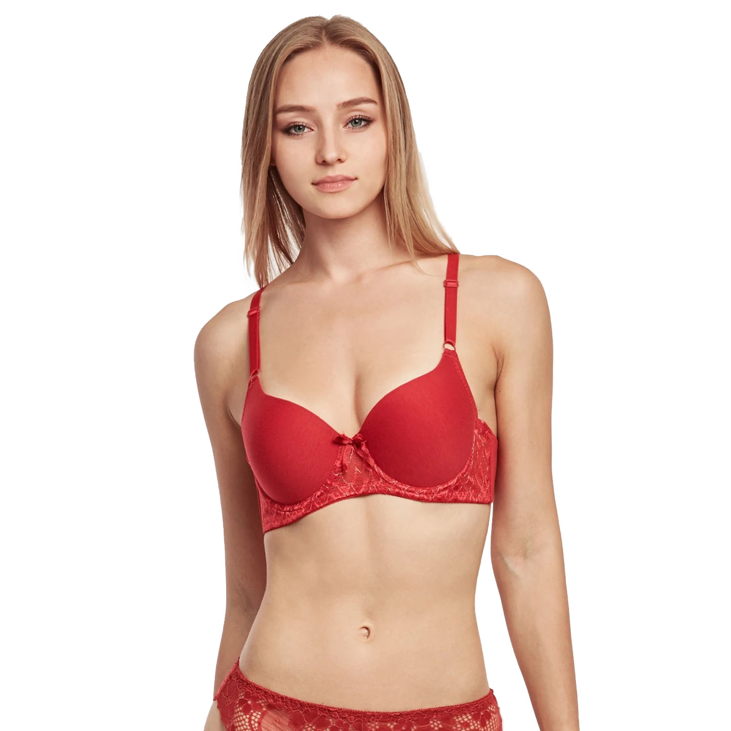 6 Pack Sofra Ladies Plain Lace Bra