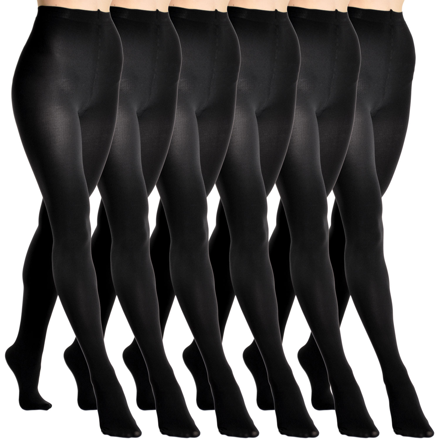 6 Pack Angelina Winter Brushed Interior Thermal Tights