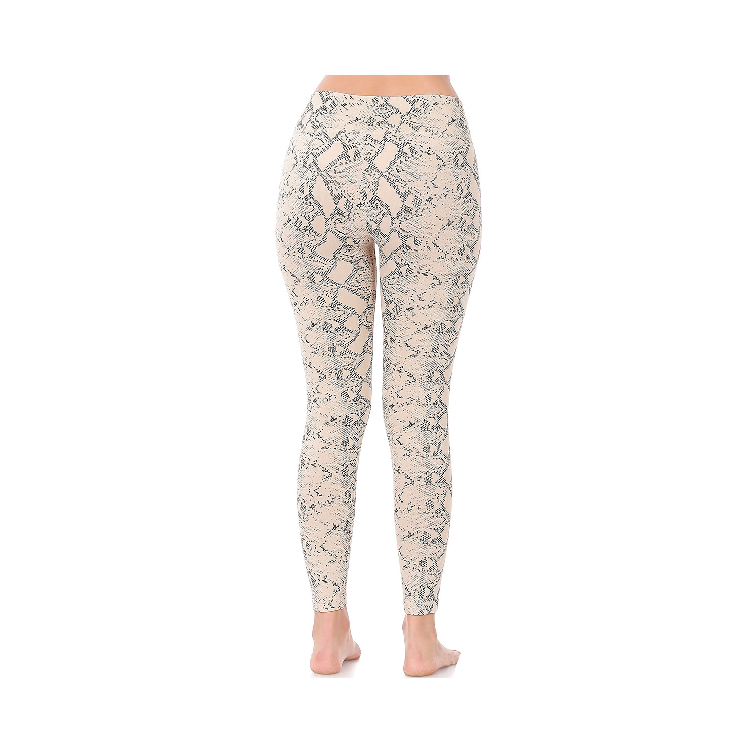 Snake Print Fleece Leggings Multicolor