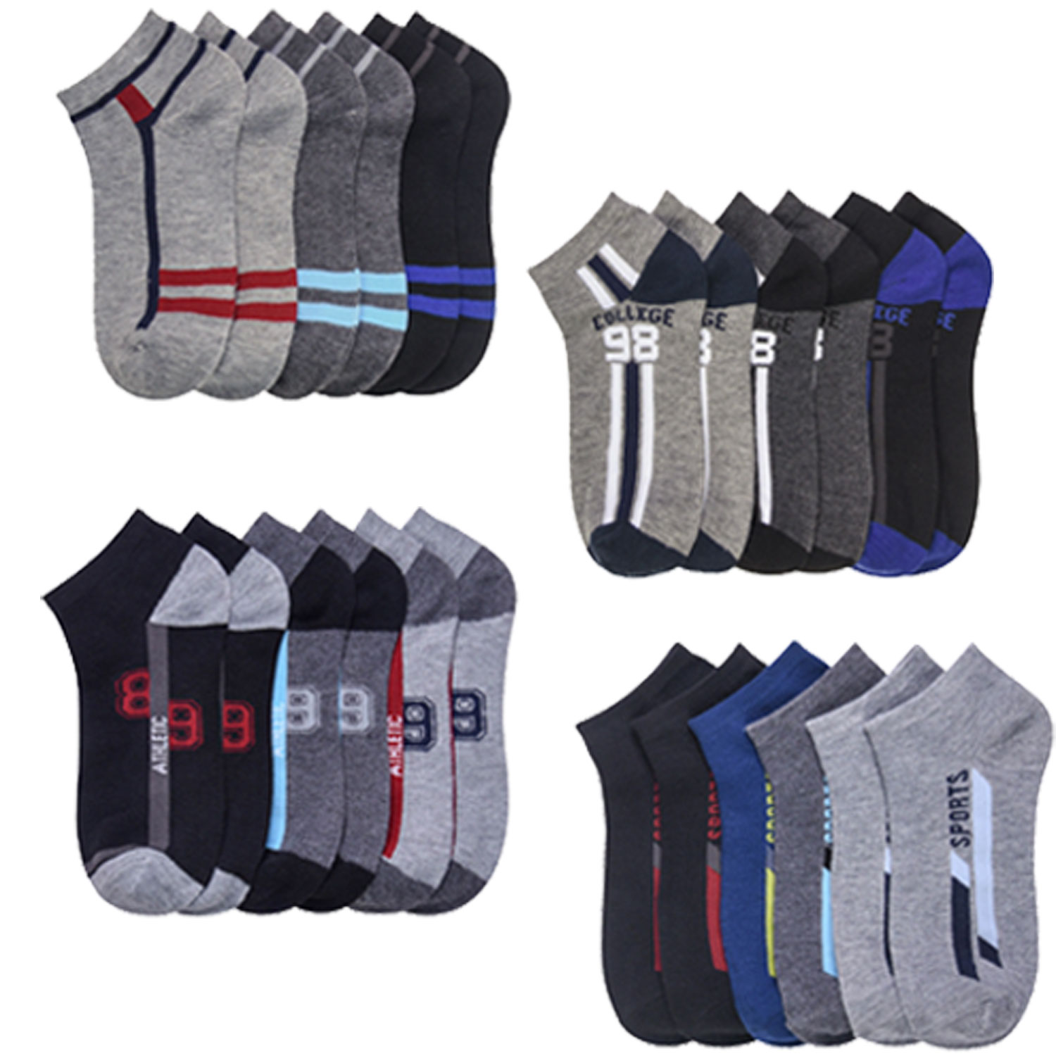 12 Pair Spandex Socks