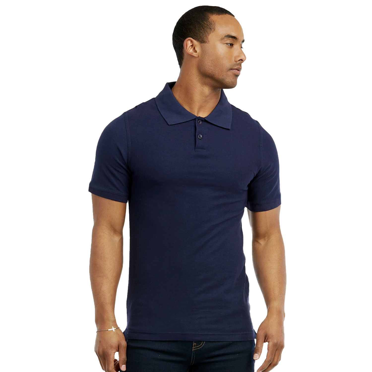 3 Pack 100% Cotton Men's Slim Polo Shirt