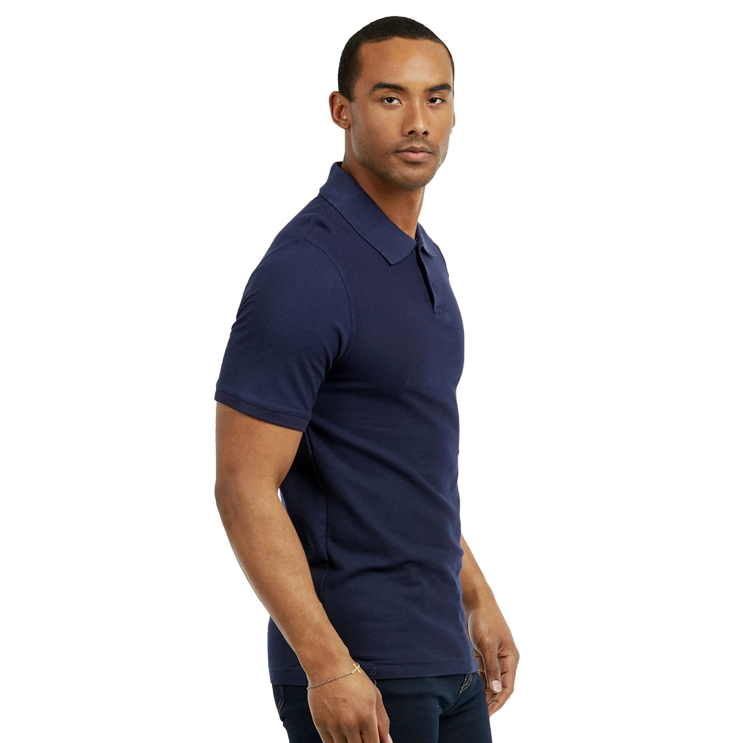 3 Pack 100% Cotton Men's Slim Polo Shirt