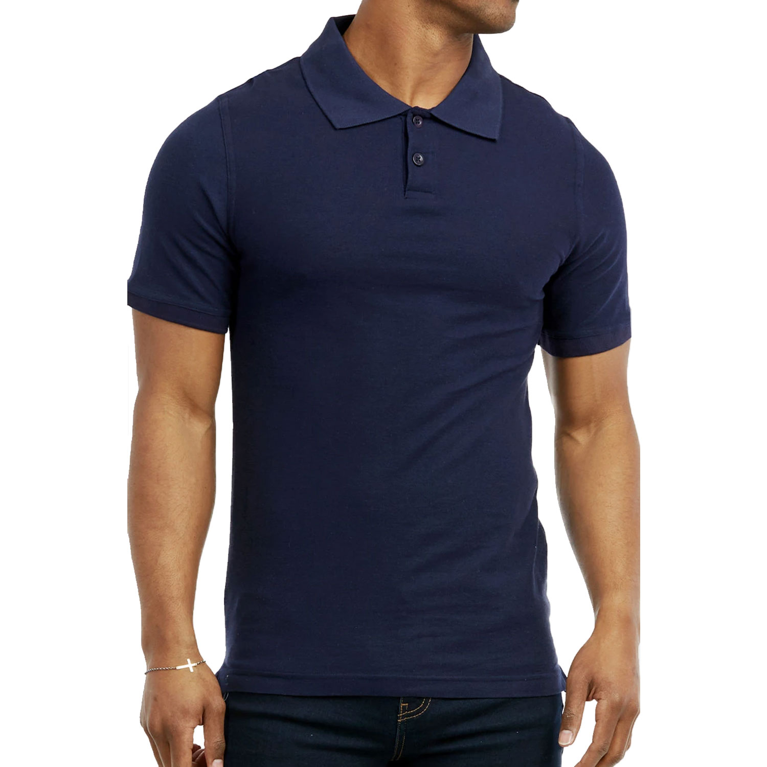 3 Pack 100% Cotton Men's Slim Polo Shirt