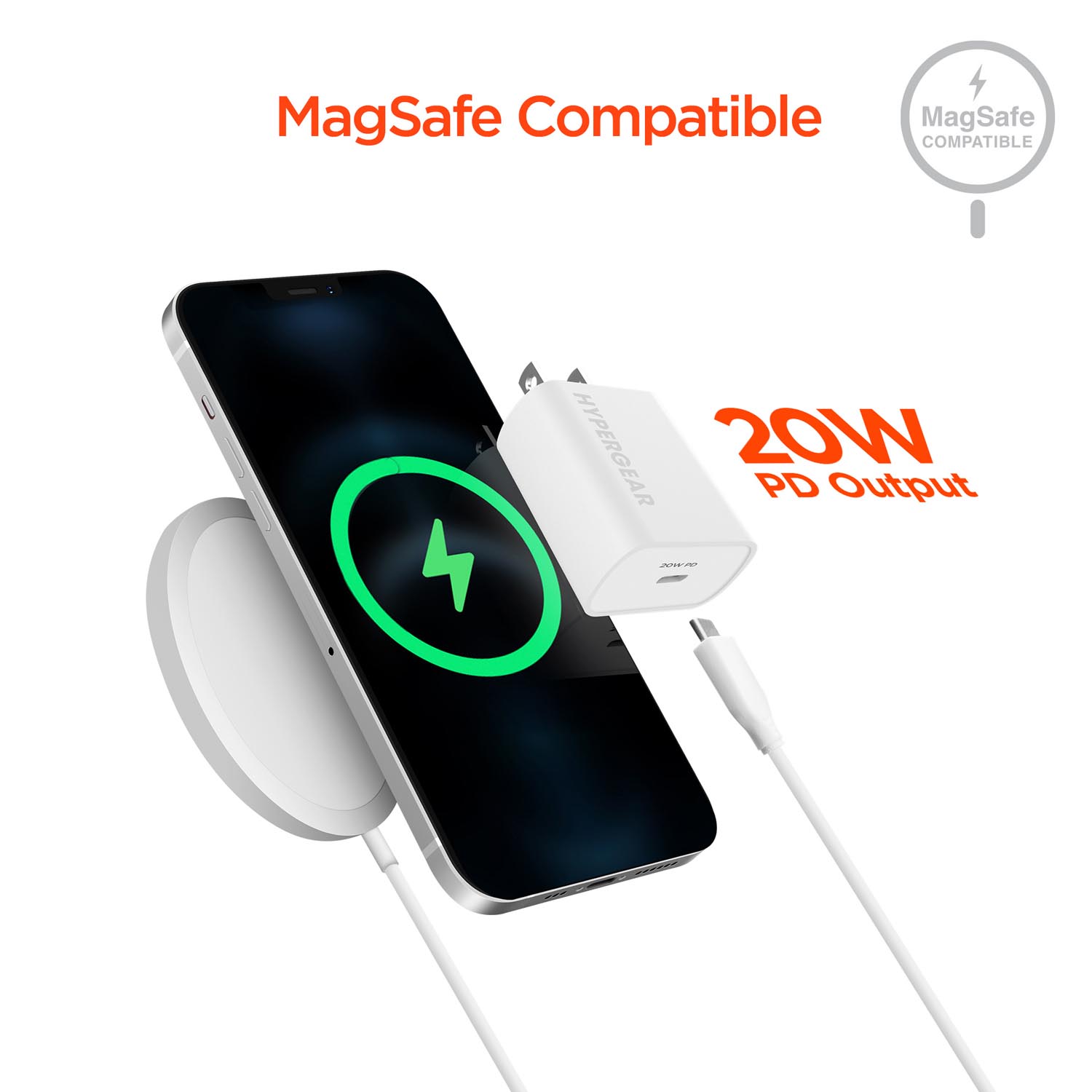 HyperGear 20W USB-C PD Wall Charger White