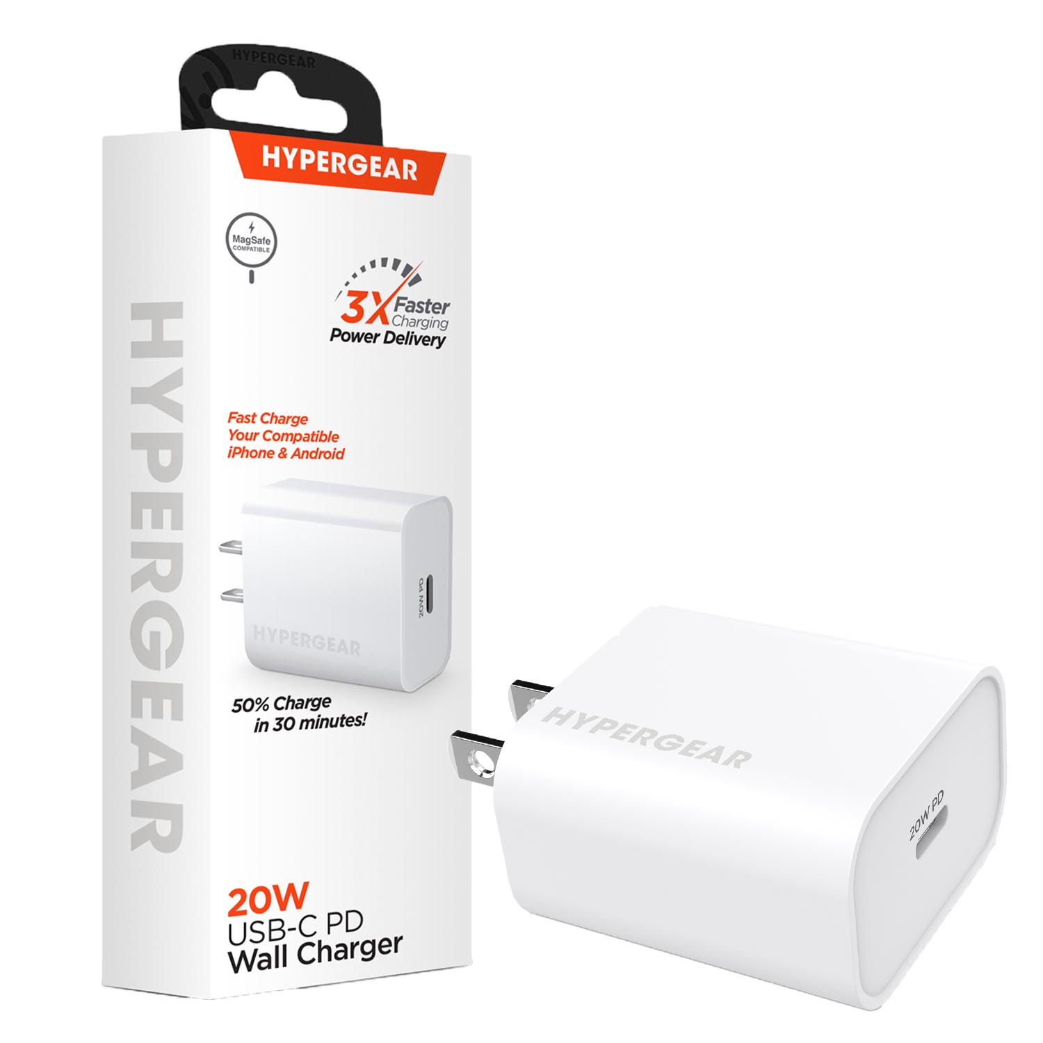 HyperGear 20W USB-C PD Wall Charger White